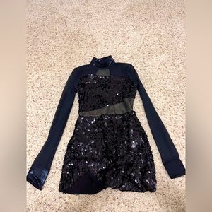 Black shimmery musical theater costume for girls